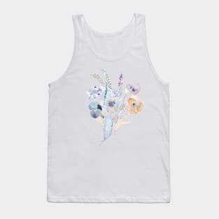 abstract pale purple flowers watercolor Tank Top